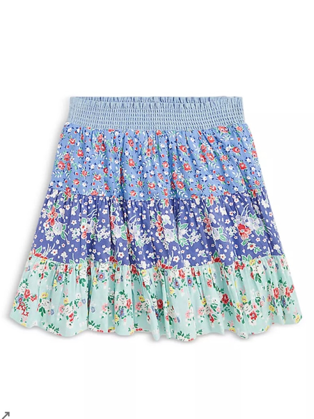 Polo by Ralph Lauren Girls Mixed Floral Print Tiered Skirt Size 6X NWT
